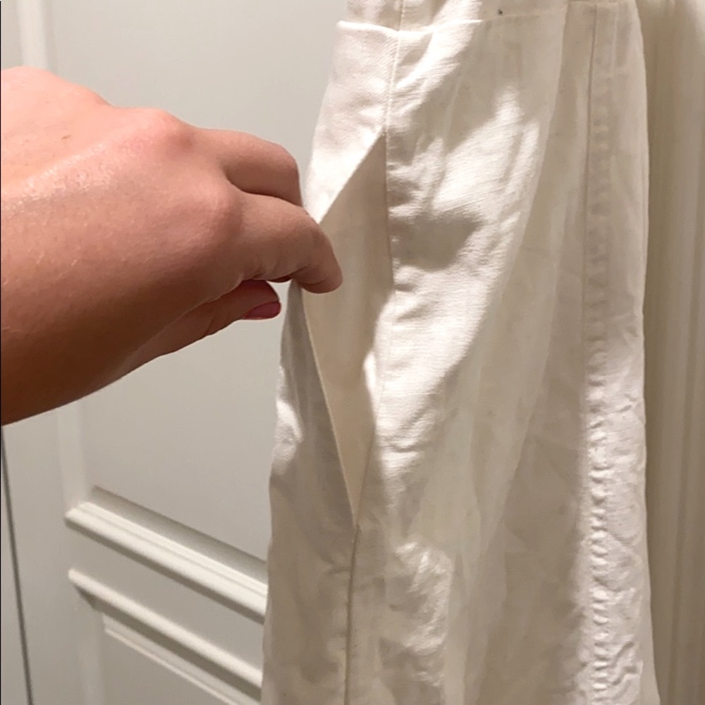 Madewell Linen Button Front Tank Dress - White - Picture 7 of 9